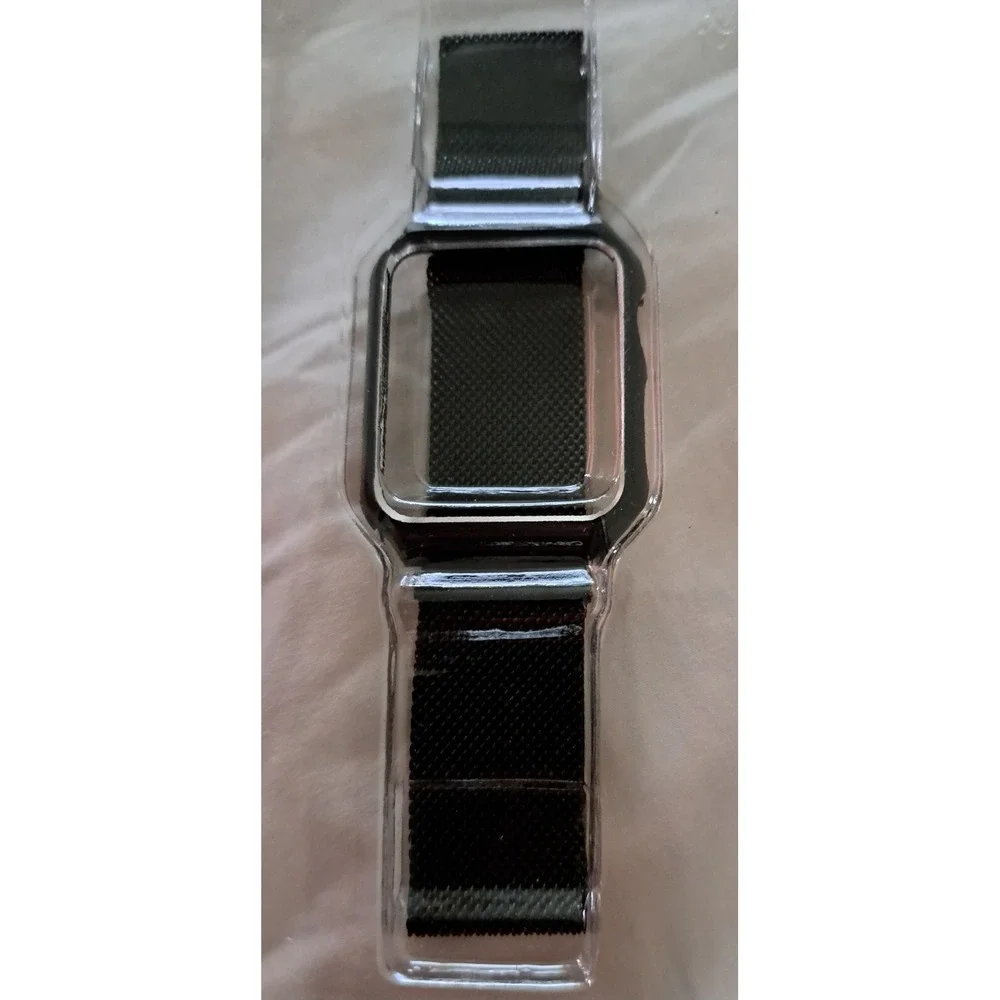NEW  38mm Stainless Steel Watch Band w/Protective Case for Apple Watch M5#11